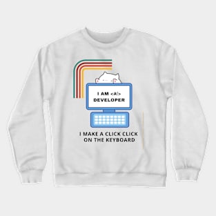 Cat Code Developer Crewneck Sweatshirt